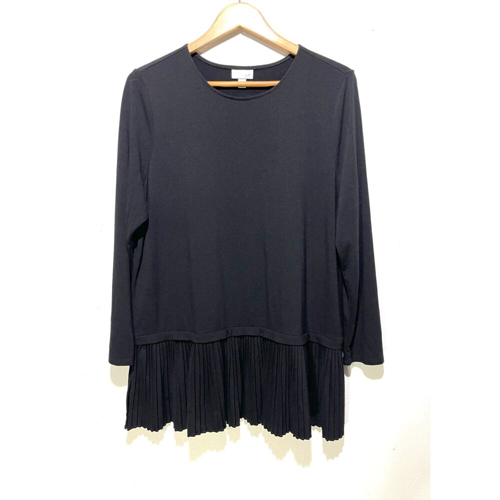 J. jill Shirt long sleeve pleated hem flare casual comfy classic flare women XL
